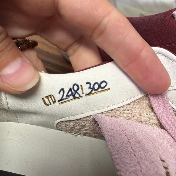 Golden Goose Red Pink Superstar Bicolor Suede Low Top Lace Up Sneakers Womens 9 - Picture 8 of 10